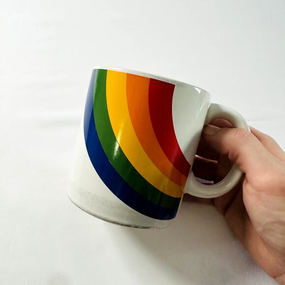 Vintage 1988 F.T.D.A. Pick-Me-Up Bouquet Rainbow Mug Coffee Cup - Picture 1 of 8